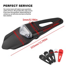 ABCERRSI Motorcycle Rear Fender Brake Tail Light,Dirt Bike 12V LED Stop Signal Brake Lamp for Suzuki Husqvarna TE250 TE300 RMZ250 RMZ450 DRZ40-Red