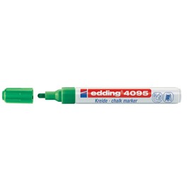 Edding 4095 Chalk Marker for Glass Windows, Non-Porous Surfaces Twin Pack Green