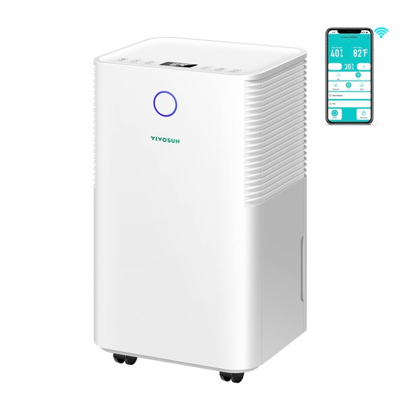 VIVOSUN 10L/D 2,000 Sq. Ft. Dehumidifier, Ultra-Quiet Auto Defrost Dehumidifier