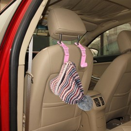 Car Seat Headrest Hooks | Purse Hooks for Car Headrest - Adjustable Vehicle Accessories Bag Hanger for Auto RV Truck Hats Coats Clothes Grocery Bags