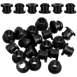 0.32"/8 mm Rubber Plugs, 20 Pack Silicone Plugs Waterproof Round Sealing Hole Stoppers, Black Soft Flexible T-Shaped End Caps Cover for Tubes, Furniture, Bottles, Pipes (Black)