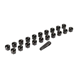 AG Automotive 20-Piece 21 mm Wheel Nut Caps Wheel Bolts Hexagonal Wheel Bolt Cover Black 21 mm Includes Removal Tool for Ducato 250