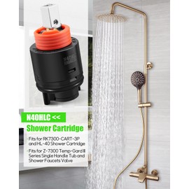 Urnqowuy N40HLC Shower Cartridge Fits for Z-7300 Zurn Temp-Gard III Series Single Handle Tub and Shower, Fits for RK7300-CART-3P and HL-40 Shower Cartridge, 40mm, Type F