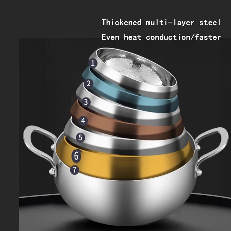 Toutrop Titanium Hammered Soup Pot, Nonstick Soup Pot, Large Cooking