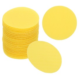 PATIKIL 2" Carpet Spot Markers, 35Pcs Circle Dot Markers Hook and Loop Carpet Spots for Decoration Elementary Preschool Teacher, Yellow