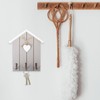 Nwvuop Wooden Key Holder with 3 Hooks, Wall Mounted Key