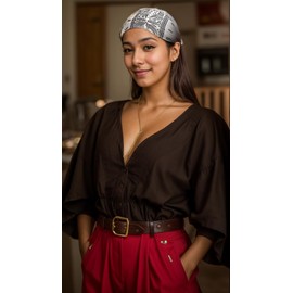 Bomeirc 4 Pack Boho Headbands Stretch Paisley Print Bandana Headband Criss Cross Hair Bands Knotted Head Wrap Yoga Daily for Women and Girls (wine red、black、white、blue)