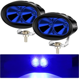X-STYLE 20W LED Work Light, Blue Forklift Light, 12 V, 24 V, Narrow Angle, Motorcycle, Foclamp, Truck, Tire Light, Snowblower, Auxiliary Light, Agricultural Machinery, Outside Light, Round Type, Pack