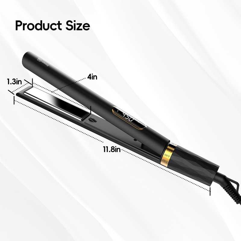 Nicebay Flat Iron Hair Straightener, 1 Inch Titanium Hair Straightener