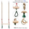 Trapeze Swing Bar Rings, VIsuIvit Children's Wooden Trapeze Swing Bar