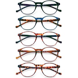NORPERWIS NORPERWIS 5 Pairs Reading Glasses - Standard Fit Spring Hinge Readers Glasses for Men and Women (5Color, 1.75, x)
