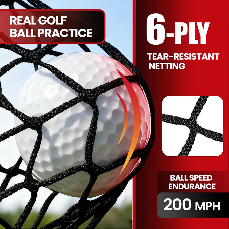 FRANKTECH Golf Net, 10x7ft Heavy Duty Practice Hitting Net for