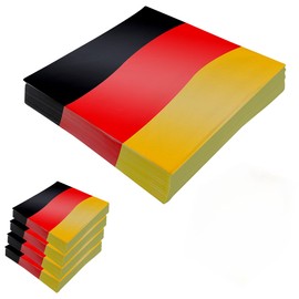 MC-Trend 80 Napkins Germany 3-Ply, 33 x 33 cm – Perfect for Any Fan Party of the German National Team in Black, Red, Gold
