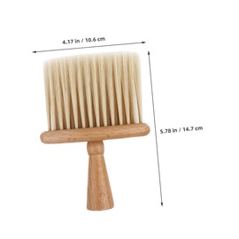 Healeved Barber Neck Duster Brush Professional Hairdressing Tool with Wooden Handle Soft Bristles for Efficient Hair Removal for Salon and Home Use