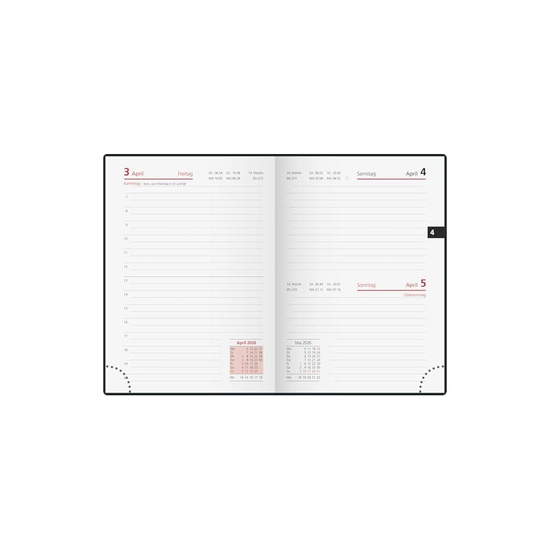 rido/idé Pocket Calendar Model Technology III 2026 | A6, Plastic,