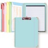 HAUTOCO Clipboard Folio with Refillable Notepad for Letter Size (11"