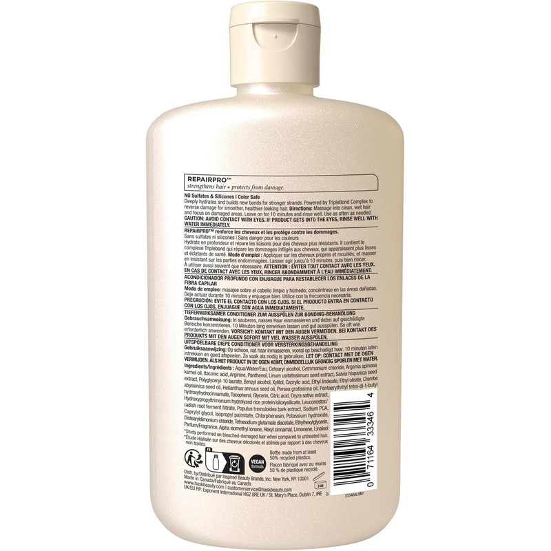 HASK, Mascarilla Reparadora Bond Building, Fortalece e Hidrata con TripleBond