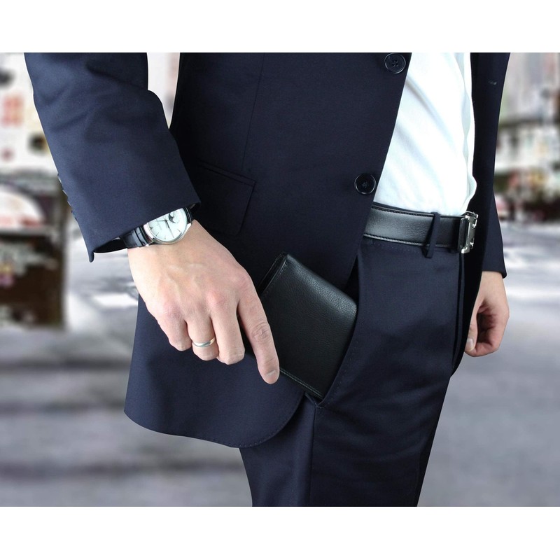 Frentree® Men's Leather Wallet with RFID Protection, 11 Card Slots,