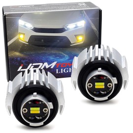 iJDMTOY 30W High Power White/Yellow 2-In-1 Dual-Color Plug-N-Play LED Fog Light Modules (L1B), Compatible with Honda Civic Accord CR-V Ridgeline; Compatible with Acura Integra