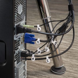 Wrap-It Storage Cable Labels by, Mini, White (60 Pack) Cord Labels, Wire Labels, Cable Tags and Wire Tags for Cable Management and Organizer for Electronics, Computers and More