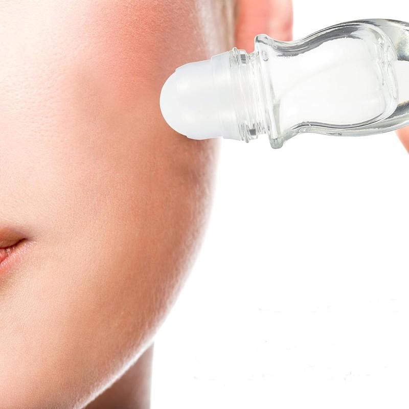 TEONEI Glass Empty Roller Bottles Containers,Essential Oil Roller Bottle,Empty Deodorant