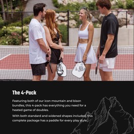 Bison Paddles: Carbon Graphite Pickleball Paddles - Lightweight Pickleball Rackets | Honeycomb Composite Core Improves Pickle Ball Placement and Increases Power | Durable Unibody Construction