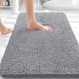 OLANLY Alfombras de Baño 30x20, Alfombras de Baño Extra Suaves y Absorbentes de Chenilla, Parte Posterior de Goma de Secado Rápido, Alfombras de Baño 