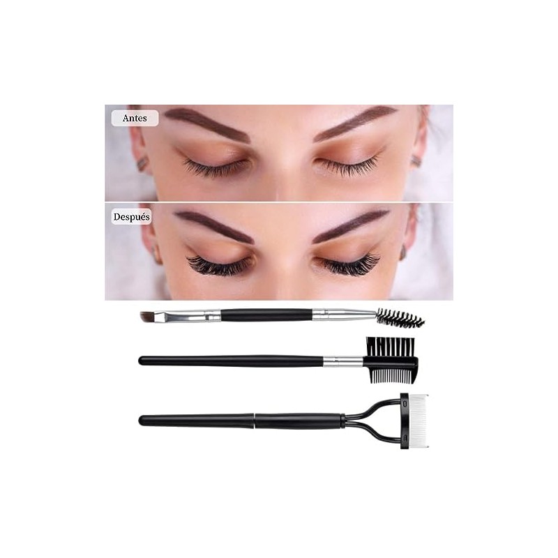 Cepillos de Cejas y Pestañas, 3 Piezas - Cepillo de