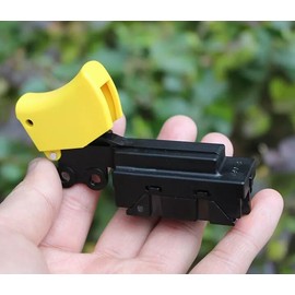 Defond DGV-2122 Yellow Button Trigger Switch 125-250VAC 4 Wire's Holes No Screws