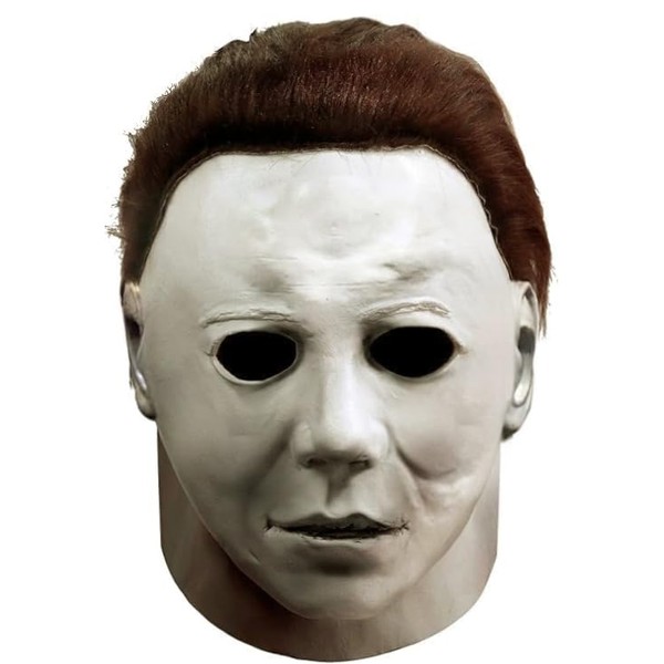 Scary Halloween Mask for Adult,Terrifying White Full Head Face Latex