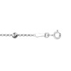 Ritastephens 925 Sterling Silver Adjustable Moon-Cut Bead Anklet – Italian