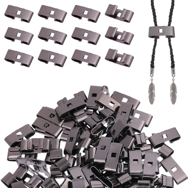 CHGCRAFT 100 Pcs Bolo Tie Slide Iron Bolo Tie Slides