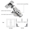 Luokim 2 Pack 1 Pairs Frameless Kitchen Cabinet Hinges Soft