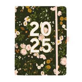 Graphique 2025 Apollo Business Planner | 18 Month Organizer, July 2024 - Dec. 2025 | Weekly & Monthly Spreads | To-Do List & Note Pages | Pen Loop | Vegan Leather | Dark Wildflower | 6” x 8”