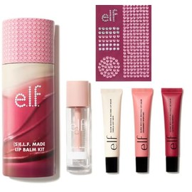 E.l.f. Kit de Bálsamo Labial (S) E.L.F. Made, con Bálsamo Fundente, Aceite Labial y Stickers Decorativos