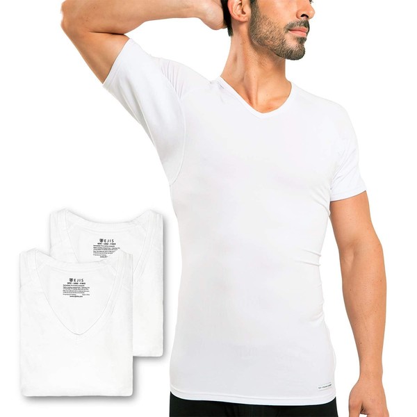 Ejis Sweat Defense Undershirt | V Neck (3-Pack) | Underarm