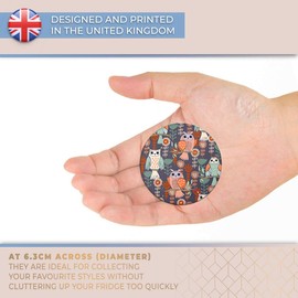 Destination Vinyl ltd Magnet for Refrigerator, Fridge - Cute Owl Bird Wildlife for Office, Cabinet and Whiteboard, Magnetic Stickers, 13002