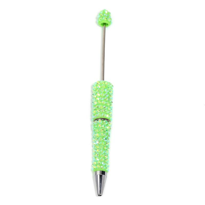 【P160】5pcs Beadable Pens in Solid Colors with Rhinestones and Flatback