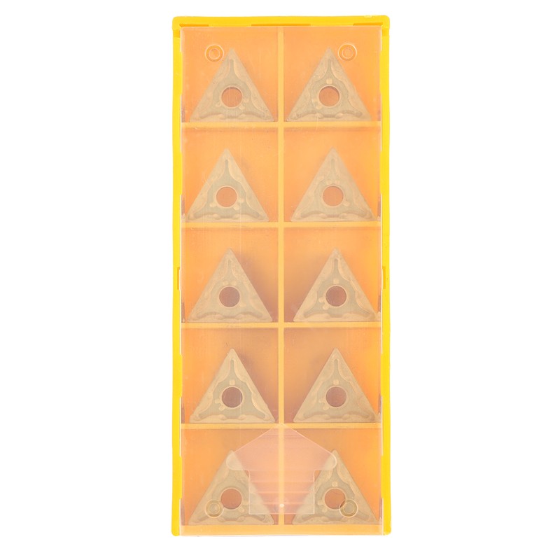 10Pcs Triangular CNC Insert Double Side for Steel Semi Finishing