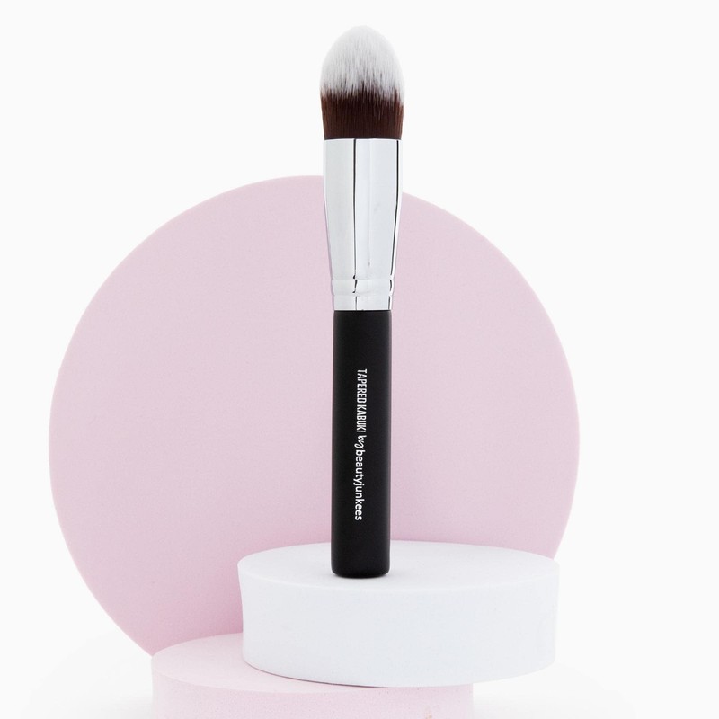 Kabuki Makeup Brush Set with Free Travel Brush Holder Includes