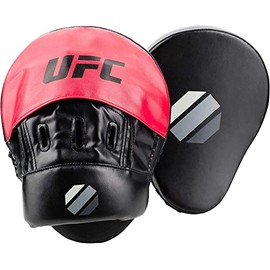 UFC UHK-69754 Curve Focus Mitt, BLACK×RED, Black, Black UHK-69754, Post Mixed Martial Arts, Karate, Kickboxing