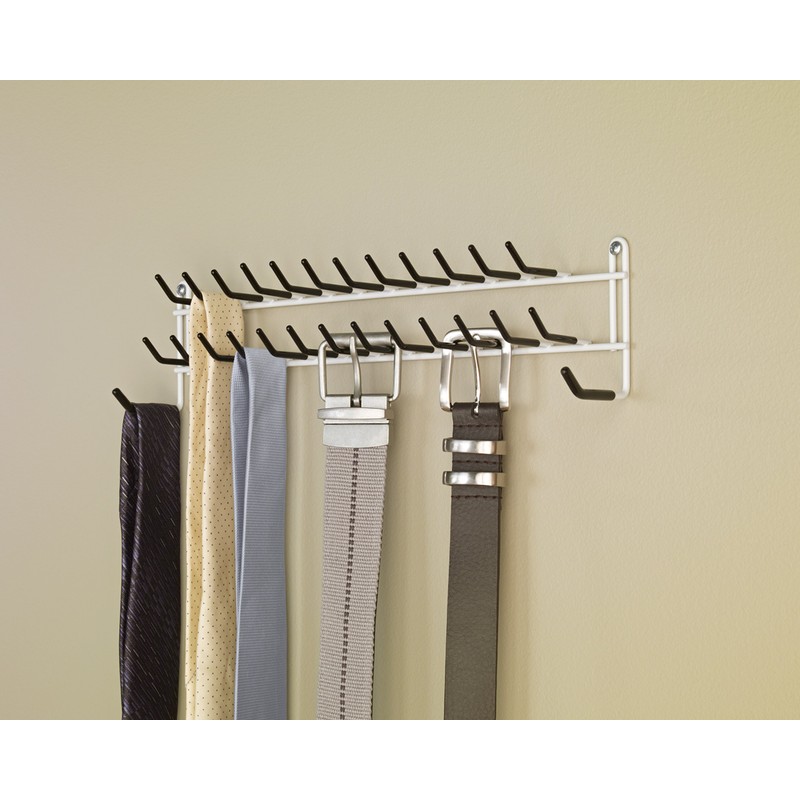 ClosetMaid Epoxy coated steel 8051 Tie and Belt Rack, White,