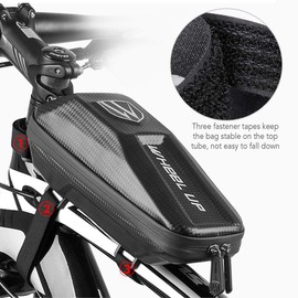 Lixada 2L Waterproof Bicycle Bag for Front Tube Eva Hard Shell for MTB Road Bike, 2L