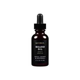 Golden Grooming Beard Oil for Men | Natural Growth Kit with Castor Oil, Jojoba Oil, and Olive Oil | Tames, Moisturizes & Styles | Spicy Grove Scent | 2oz