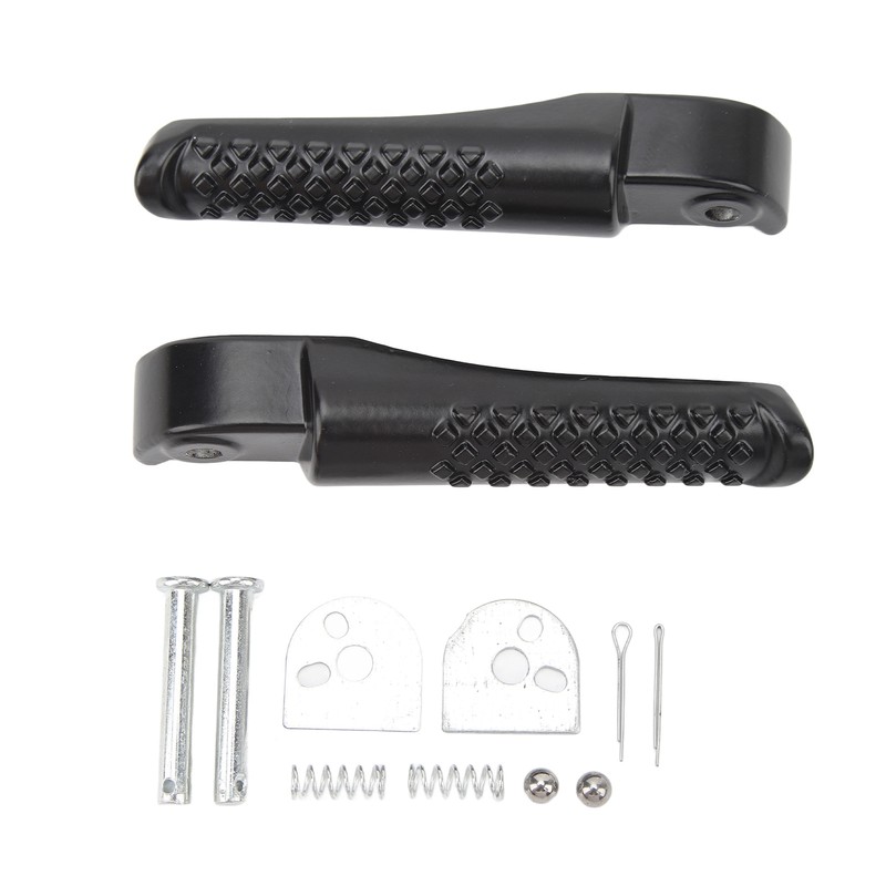 2Pcs Front Foot Peg Bracket Left And Right Black Footrest