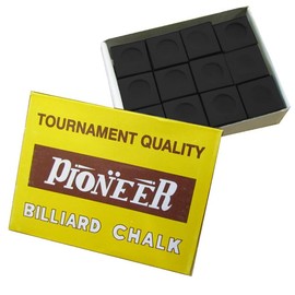 Formula Sports Pioneer Snooker Pool Billiards Cue Chalk, 12 Pieces Pack, Black