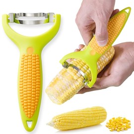 Suuker Corn Peeler, Stainless Steel Corn Cob Stripper, Corn on the Cob Remover, Corn Stripper, Corn Peeler for Corn on the Cob with Ergonomic Handle