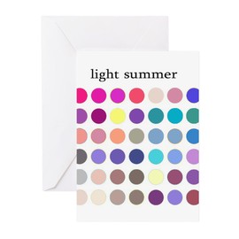 CafePress Color Analysis Card Light Summer Greeting Cards Folded Greeting Cards (10-pack) Glossy
