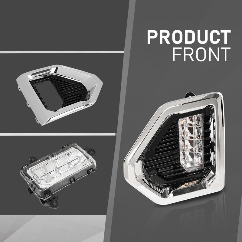 G-PLUS LED Fog Light Lamp Compatible with GMC Sierra 1500