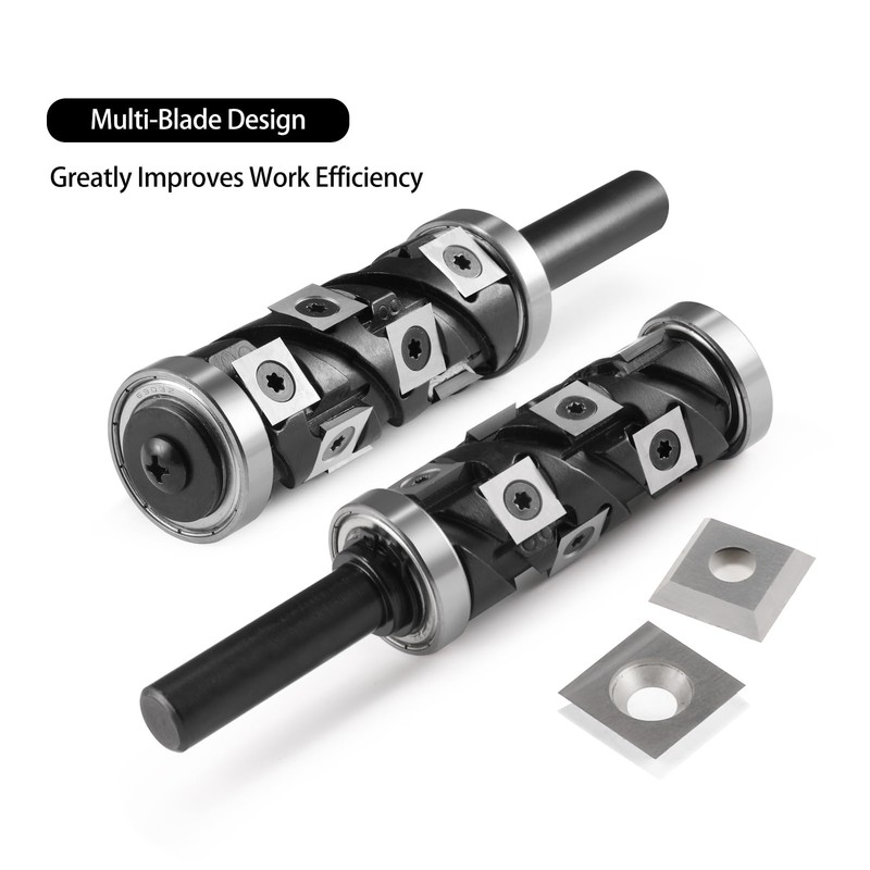 HOZLY Carbide Insert Flush Trim Router Bit 1/2" Shank, Heavy